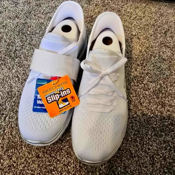 Skechers Slip-ins White Sneakers Size 7 - Picture 9 of 10